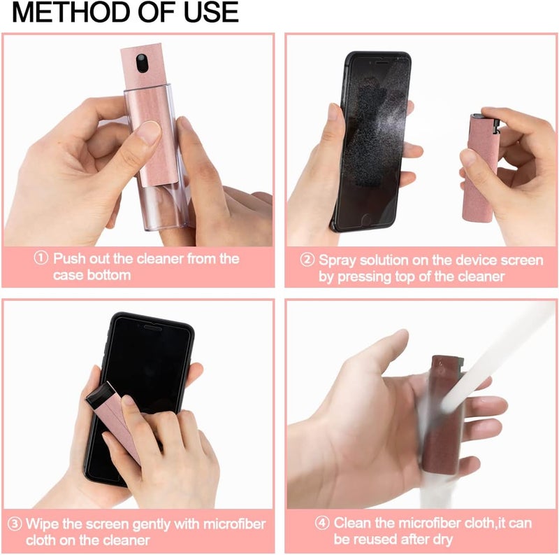 walrfid Touchscreen Mist Cleaner Spray, Electronic Screen Cleaner for TV, Laptop, Tablet, PC, Computer Monitor LCD Flat Screens, Eyeglasses - Pink - Image 3